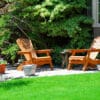 Deck chairs on the plot