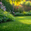 Lawn after top dressing