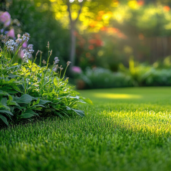 Lawn after top dressing